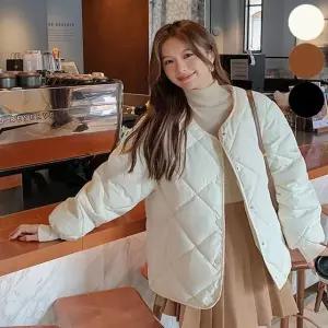 여성 다이아몬드 누빔 퀼팅 숏패딩 겨울 숏 아우터 (WDE0C92)