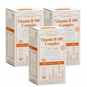 뉴트리랩스 비타민B 100 컴플렉스 활력 에너지 피로 관리 1650mg 90정 X 3개