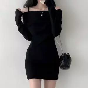 오프숄더 골지 여리여리 숏 원피스 모임룩 파티룩 겨울원피스 하객원피스 겨울하객룩