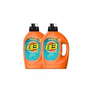 테크 실내건조 액체세제 드럼 용기 2.7L x 2개