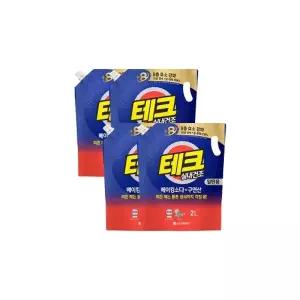 테크 베이킹소다+구연산 액체세제 일반 리필 2L 4개