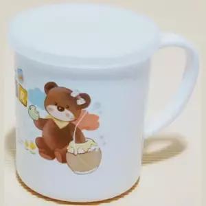 곰돌이 뚜껑컵 카페컵 커피컵 콜라컵 플라스틱물컵 (WD258F0)