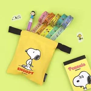 스누피 GI84PK50 스트링 파우치 옐로우 소 팬시용품