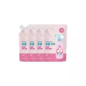 온더바디 코튼풋 발을씻자 풋샴푸 비누향 리필 500ml 4개