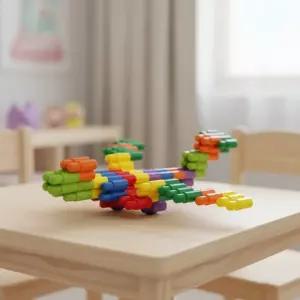 코코 베이직블럭 총알모양 블록 조립 연결 입체모형 블럭놀이 끼우기 장난감 (200p)