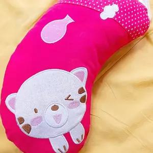 아기베개 반달 메밀 경추 고양이 모양 유아 수면 목지지 쿨링