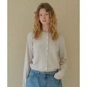 튜드먼트 SET KNIT CARDIGAN WITH 헤드 SCARF_LIGHT GREY