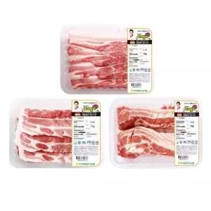포크밸리 삼겹 1kg +칼집삼겹 1kg +목심 1kg (로스용) 코스트코 마켓송지2605
