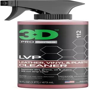 3D LVP 인테리어 클리너 - 가죽 비닐 및 플라스틱에서 먼지 때 기름 기름때 얼룩 제거 시트 스티어링 휠
