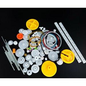 82PCS 모듈 자동차 스핀들 플라스틱 모터 DC RC DIY 트럭 단일 로봇 세트 기어