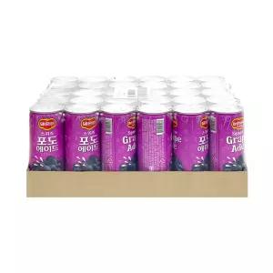 롯데칠성 델몬트 스퀴즈에이드포도 240ml CAN 30개 음료 과일 과즙 캔