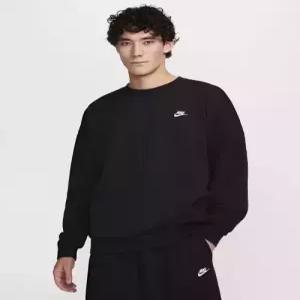 nike 클럽 플리스 오버사이즈 프렌치 테리 크루 M - 블랙화이트 HJ1820-010