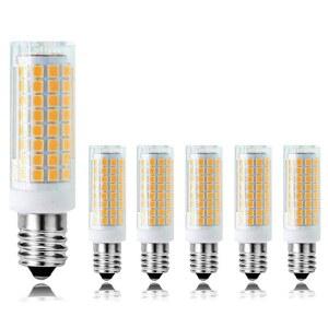 10W E14 미니 LED 옥수수 전구 조광 교체용 100W 백열 캔델라브라 램프 102 2835 SMD 1500루멘 웜 화이트 3000K CRI 90+ 천장 선풍기 샹들리에 펜던트 라이트, 6팩