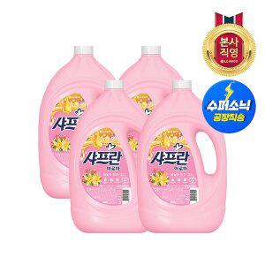 [엘지생활건강]샤프란 아로마 섬유유연제 용기 3.1L X 4개 향 택 1