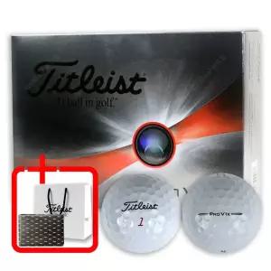 [타이틀리스트] PRO V1 X 4피스 화이트 골프공 12알 선물포장+쇼핑백 G