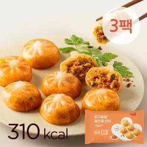 [소비기한 26.09.14] 닭가슴살 씨쓰루 만두 매콤김치 180g 3팩