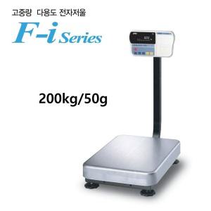 고중량 산업용 저울 F-200Ki 한국AND 200kg/0.05kg 동물 계량기능 오토홀드 물류창고 출하 중량 검사 자재 관리 짐판 390x530mm