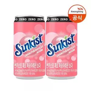 광동 썬키스트 제로 복숭아레몬 소다 190ML 60입