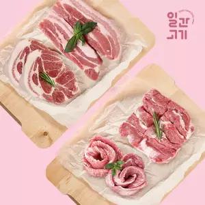 [롯데백화점]일간고기 [일간고기][냉장] 한돈 구이세트 1.2kg (삼겹살/목살/가브리살/항정살)