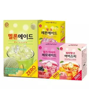 송원 우리차 제로 아이스티 4종 멜론 에이드 20T + 딸기 아사이 20T + 피치망고 아이스티 20T + 핑크 레몬 20T x 1개