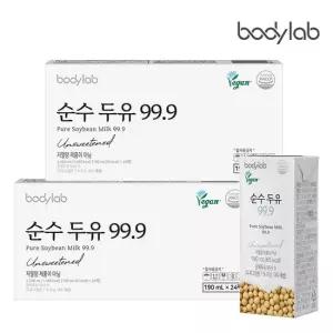 바디랩 순수두유 99.9 190ml 24팩 x 2박스 총 48팩) 종이팩