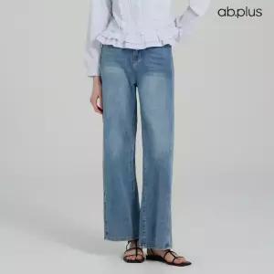 [ab.plus] 사이드 절개 와이드 데님 팬츠-롱버전 (LSA5MP41A)