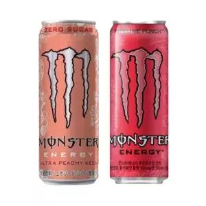 한번에먹자쇼핑몰 몬스터 에너지 355ml 2종 혼합세트 / 몬스터 울트라 피치 킨 12개 + 파이프라인 펀치 12