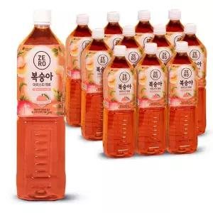 맥널티 제로 아이스티 복숭아 대용량 1.5L 12개입 GST MNS