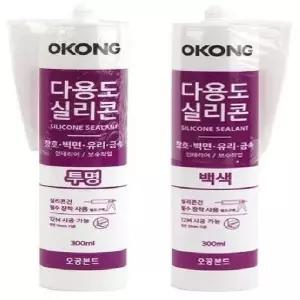 오공 다용도 실리콘 실란트 300ml 투명 백색 택1 내열실리콘 (WA3FF1D)