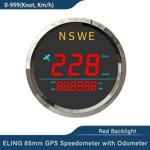 엘링 유니버설 85mm 디지털 GPS 속도계 0-999 (노트, km/h) 해양 범선 요트용 백라이트 GPS 안테나 12V 24V