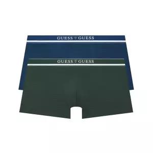 [게스]시원한 사각팬티 쿨 메쉬 실리콘 로고 드로즈 세트 2PACK GR BU OFMDR594GB
