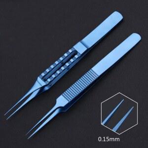 미세 티타늄 모발 심기 톱니 손잡이 CLETINA 핀셋 미세바늘 티타늄다이징핀셋테이프 바늘 115mm 겸자