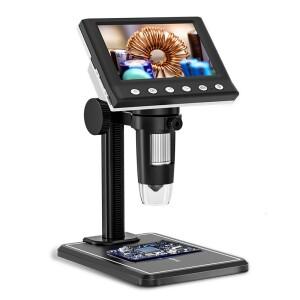 RIEVBCAU DM7 4.3 ''디지털 현미경 1000X 동전 비디오 8 개의 LED가있는 성인 납땜 Dropshipping