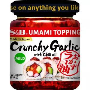 (1+3) 오카즈라유 우마미 토핑 크런치 갈릭 위드 칠리 오일, 110g, 1개 4Set