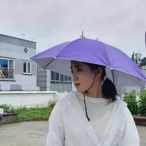 ( )자외선차단 우산모자 소퍼플 아이디어우산 특이한우산 우산달린모자 모자우산 모자양산 손잡이없는우산