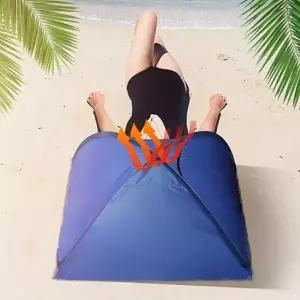 (타입 블루 M)휴대용 자외선 차단 얼굴 텐트 햇빛 가리개 미니형 캠핑 경량 야외 활동 그늘막 해변