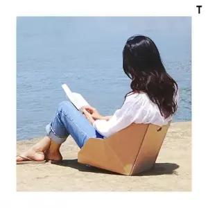 ( )종이 휴대용 등받이의자 2개입 매가토트 의자 휴대용 등받이 좌식 종이