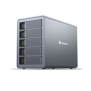 요타마스터 5베이 외장 하드 드라이브 인클로저, 3.5인치 및 2.5인치 SATA HDD/SSD용 150W 알루미늄 USB3.0 HDD 90TB(5x18TB) 직접 연결 스토리지 DAS 지원, 비 RAID [FS5U3]