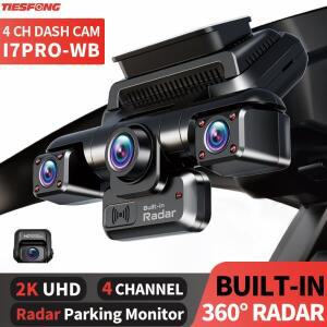 TiESFONG 4CH GPS 블랙박스 i7pro 전면 4K/2K+3*1080P 용 자동차 DVR 360 카메라 24 시간 주차 모니터링, W
