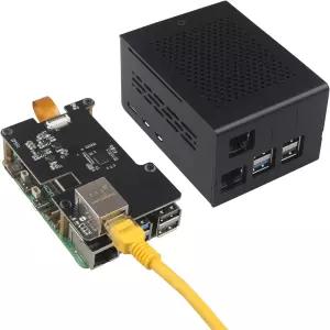 ZDE ZP591 PCIe에서 2.5G 이더넷 네트워크 포트 HAT 확장 보드 2.5GB 알루미늄 케이스 ZC506 포함 라즈베리