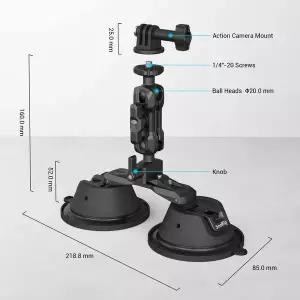 디지털 카메라가방 스몰리그 카메라 석션컵 마운트 고프로 차량용 소니 DSLR 차량 촬영용 액션캠 포함 -356