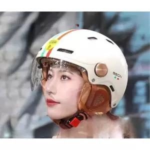 BEON 오토바이 경량 헬멧 반모 여름 사계절 전동 바이크