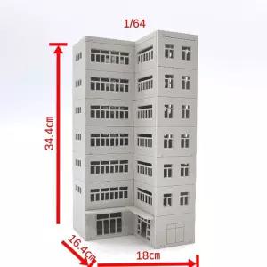 건물모형 고가도로 촬영소품 스트라이프 도심 빌딩 도시 1/64 건축