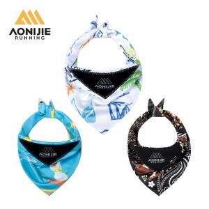 AONIJIE E4427 업그레이드 버전 스포츠 아이스 타올 목 보호 선 스크린 삼각형 스카프 땀 흡수 달리기 용