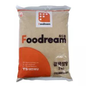 TS대한제당 푸드림 설탕 3kg 갈색설탕 가정용 업소용 식당용