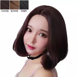 단발 스타일 단정한 예쁜 가발(망포함) 포니테일 예쁜가발
