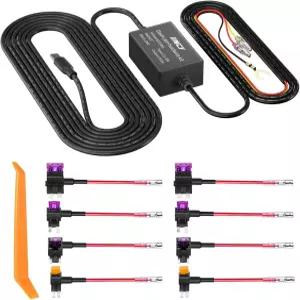 IIWEY N5/N5 PRO/N7/C3 모델용 대시보드 하드 와이어 키트 4미터 카메라 자동차 충전 케이블 12V-24V 5V 3A