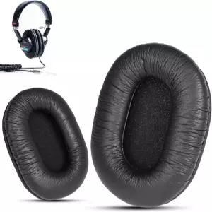소니 MDR-7506용 교체 이어 패드 클래식 주름 PU 가죽 폼 쿠션 7506 MDR-CD900ST 헤드폰 블랙 크로네