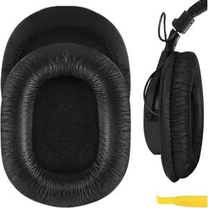 소니 MDR-7506 MDR-MV1 MDR-M1ST MDR-CD900ST 헤드폰용 지크리아 가죽 교체 이어 패드 비디오 가이드 블랙