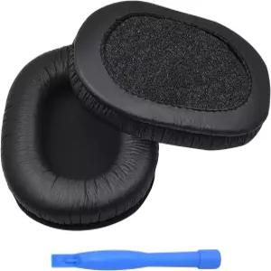 소니 MDR-7506 / MDR-CD900ST 헤드폰용 이어패드 교체 - 메모리 폼 및 단백질 PU 쿠션 블랙